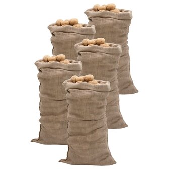 Jutezakken 5 stuks 220 g/m&sup2; 65x135 cm 100% jute 1