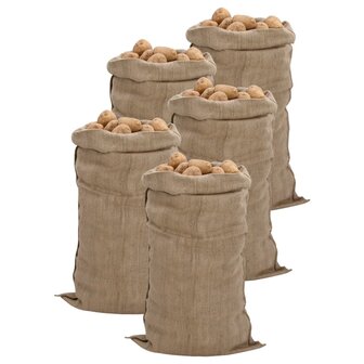 Jutezakken 5 stuks 340 g/m&sup2; 65x135 cm 100% jute 1