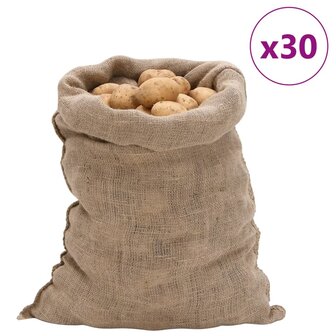 Jutezakken 30 stuks 220 g/m&sup2; 60x105 cm 100% jute 1