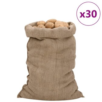 Jutezakken 30 stuks 340 g/m&sup2; 60x105 cm 100% jute 1