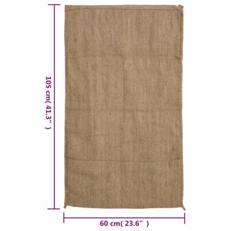 Jutezakken 30 stuks 340 g/m&sup2; 60x105 cm 100% jute 8