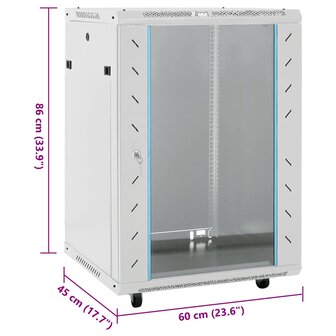Netwerkkast met draaiwieltjes 15U 19&quot; IP20 60x45x86 cm 8