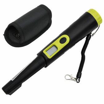 Pinpointer metaaldetector met LCD-scherm zwart en geel 1