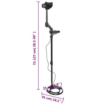 Metaaldetector met LCD-scherm 24 cm zoekdiepte 7