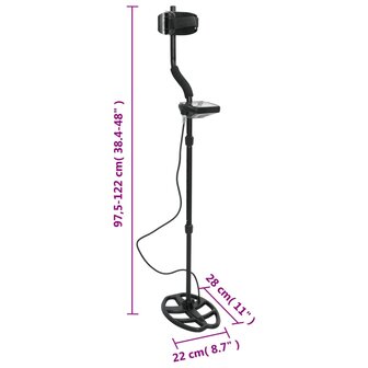 Metaaldetector met LCD-scherm 20 cm zoekdiepte 7