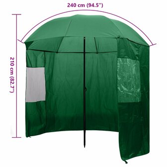Visparaplu groen 240 x 210 cm 8