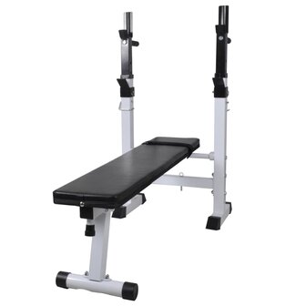 Trainingsbank met gewichtenrek en halterset 60,5 kg 2