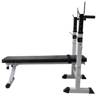 Trainingsbank met gewichtenrek en halterset 60,5 kg 3
