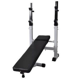 Trainingsbank met gewichtenrek en halterset 60,5 kg 5