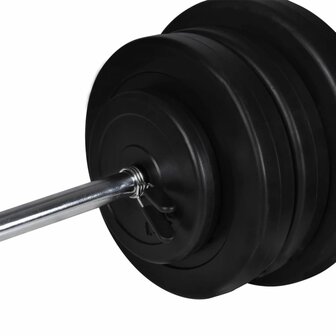 Trainingsbank met gewichtenrek en halterset 60,5 kg 8