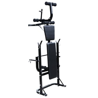 Gewichtenbank met gewichtenrek en halterset 60,5 kg 3