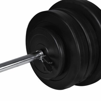 Gewichtenbank met gewichtenrek en halterset 60,5 kg 8