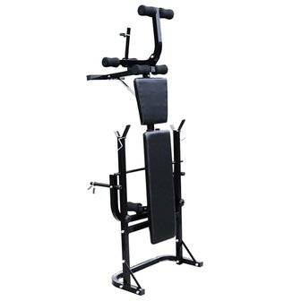 Gewichtenbank met gewichtenrek en halterset 30,5 kg 3