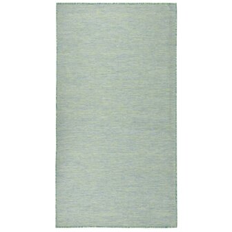 Buitenkleed platgeweven 80x150 cm turquoise 1