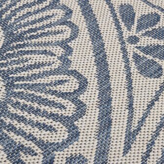 Buitenkleed met patroon platgeweven 80x150 cm blauw 5