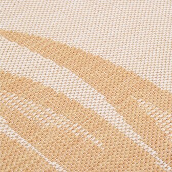 Buitenkleed met bladpatroon platgeweven 80x250 cm 5
