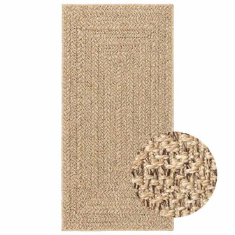 Vloerkleed ZIZUR binnen en buiten 60x110 cm jute look 2