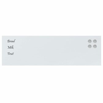 Magneetbord voor aan de wand 100x30 cm gehard glas wit 3