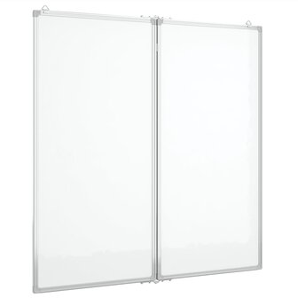 Whiteboard magnetisch inklapbaar 100x100x1,7 cm aluminium 2
