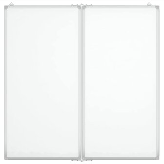 Whiteboard magnetisch inklapbaar 100x100x1,7 cm aluminium 3
