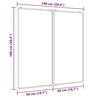Whiteboard magnetisch inklapbaar 100x100x1,7 cm aluminium 7
