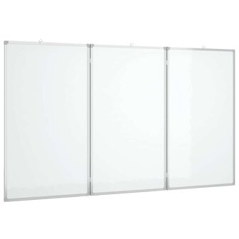Whiteboard magnetisch inklapbaar 180x80x1,7 cm aluminium 2