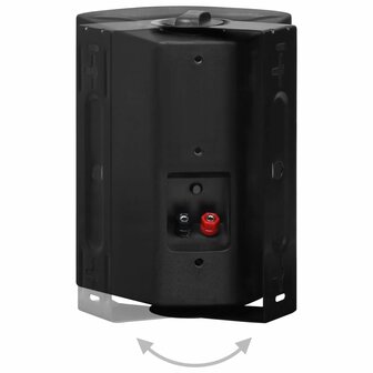 Stereoluidsprekers wandgemonteerd 2 st 100 W zwart 6