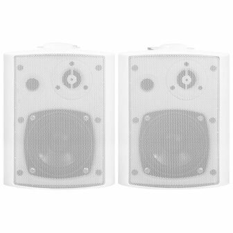 Stereoluidsprekers wandgemonteerd 2 st 80 W wit 3