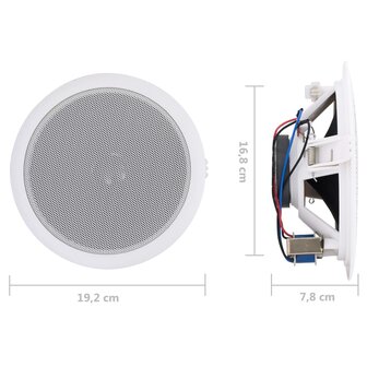 Wand- en plafondluidsprekers inbouw 2 st 120 W 6
