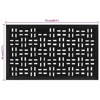 Deurmat rechthoekig 45x75 cm rubber 6