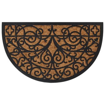 Deurmat halfrond 45x75 cm rubber en kokosvezel 1