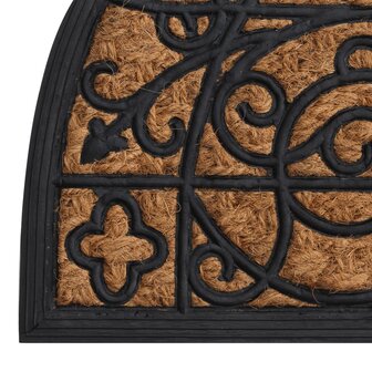 Deurmat halfrond 45x75 cm rubber en kokosvezel 6