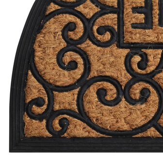 Deurmat halfrond 45x75 cm rubber en kokosvezel 6