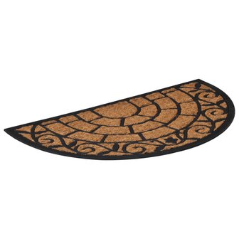 Deurmat halfrond 45x75 cm rubber en kokosvezel 2