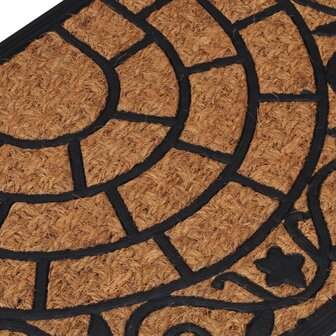 Deurmat halfrond 45x75 cm rubber en kokosvezel 5