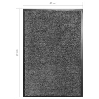 Deurmat wasbaar 40x60 cm antraciet 6