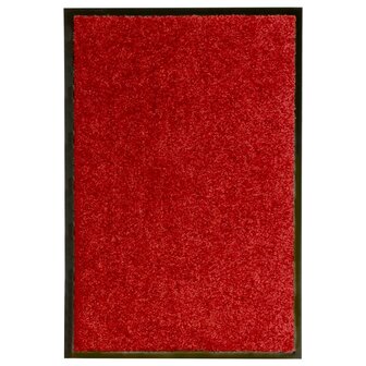 Deurmat wasbaar 40x60 cm rood 1