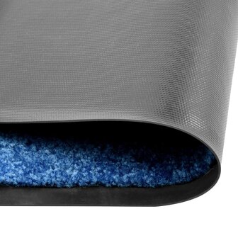 Deurmat wasbaar 40x60 cm blauw 2