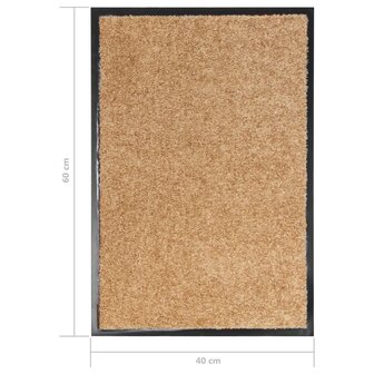 Deurmat wasbaar 40x60 cm cr&egrave;me 6