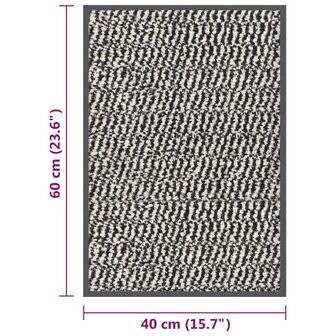 Deurmat getuft 40x60 cm lichtbruin 5