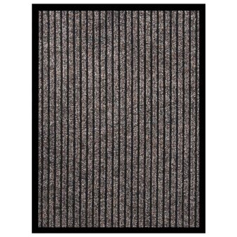 Deurmat 40x60 cm gestreept beige 1