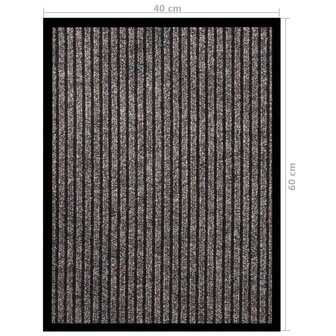Deurmat 40x60 cm gestreept beige 6