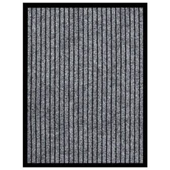 Deurmat 40x60 cm gestreept grijs 1