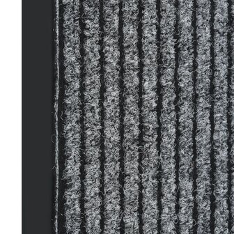 Deurmat 40x60 cm gestreept grijs 2