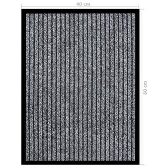 Deurmat 40x60 cm gestreept grijs 6