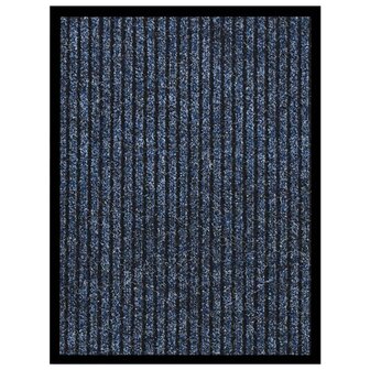Deurmat 40x60 cm gestreept blauw 1