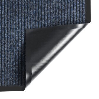 Deurmat 40x60 cm gestreept blauw 3