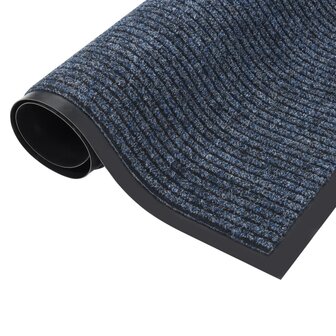 Deurmat 40x60 cm gestreept blauw 4