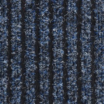 Deurmat 40x60 cm gestreept blauw 5