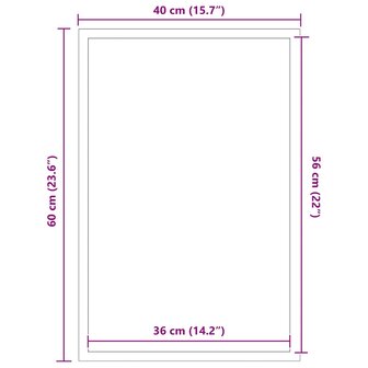 Deurmat 40x60 cm zwart 7